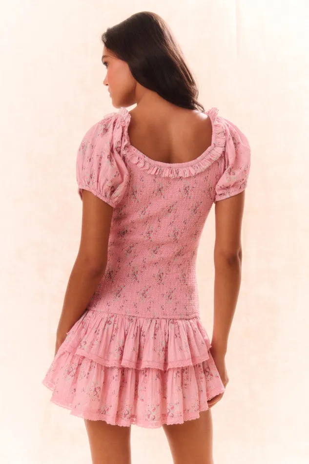 KidsWomen Mommy and Me LoveShackFancy Violet Floral Cotton Smocked Drop Waist Mini Dress Pink Dusk KidsWomen Mommy and Me LoveShackFancy Violet Floral Cotton Smocked Drop Waist Mini Dress Pink Dusk