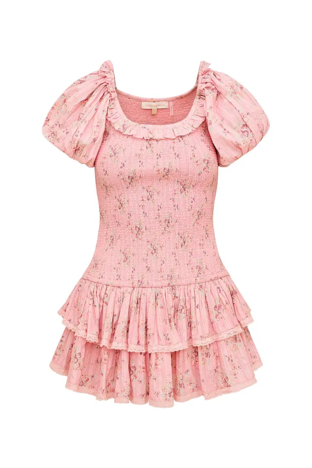 KidsWomen Mommy and Me LoveShackFancy Violet Floral Cotton Smocked Drop Waist Mini Dress Pink Dusk KidsWomen Mommy and Me LoveShackFancy Violet Floral Cotton Smocked Drop Waist Mini Dress Pink Dusk