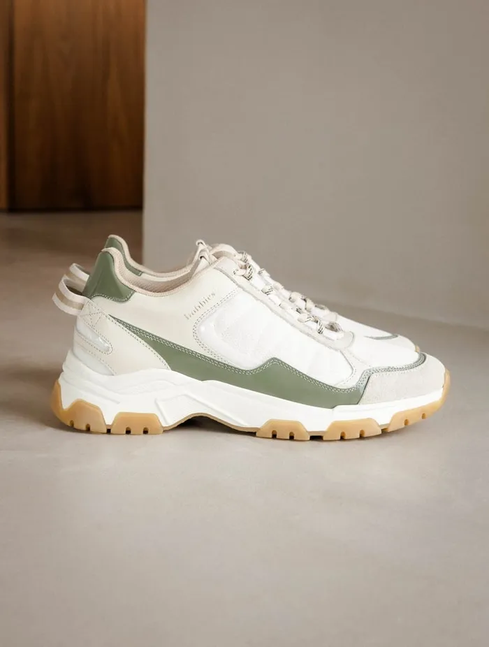 Kiwa White and Glazed Sage Women Bobbies Sneakers Kiwa White and Glazed Sage Women Bobbies Sneakers