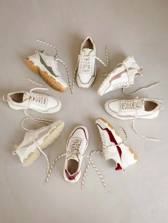 Kiwa White and Glazed Sage Women Bobbies Sneakers Kiwa White and Glazed Sage Women Bobbies Sneakers