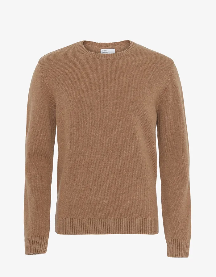 Knit Sweaters Classic Merino Wool Crew 8211 Sahara Camel 8211 Colorfulstandard Men