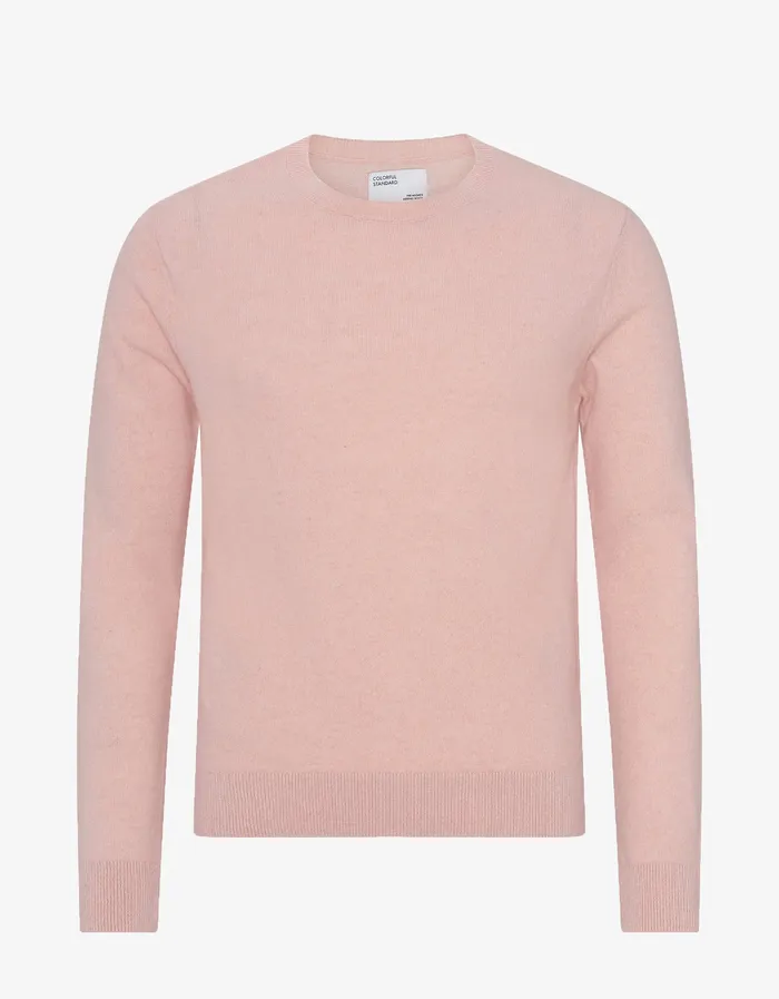 Knit Sweaters Colorfulstandard Men Light Merino Wool Crew 8211 Faded Pink
