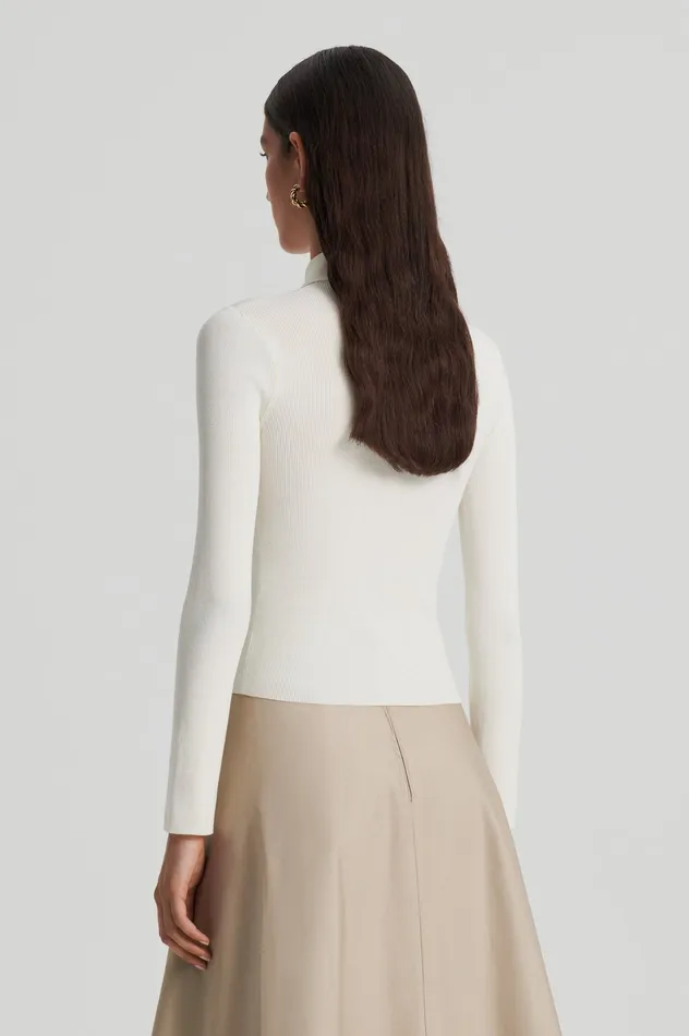 Knitwear KNIT SHIRT CREAM 8211 Scanlan Theodore Women Knitwear KNIT SHIRT CREAM 8211 Scanlan Theodore Women
