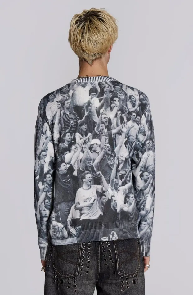 Knitwear Men Jaded London Crowd Print Jumper