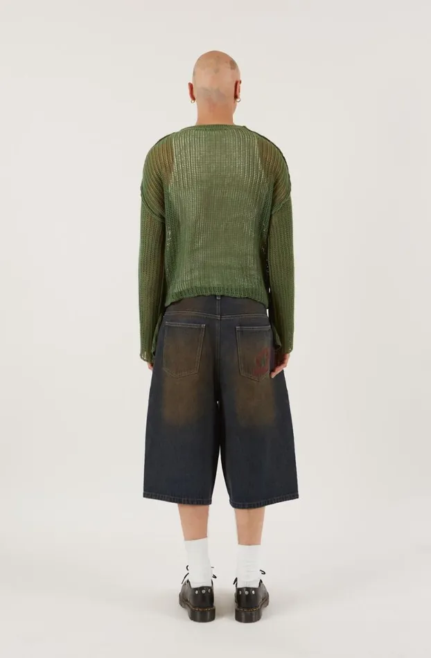 Knitwear Men Jaded London Green Nebula Jumper
