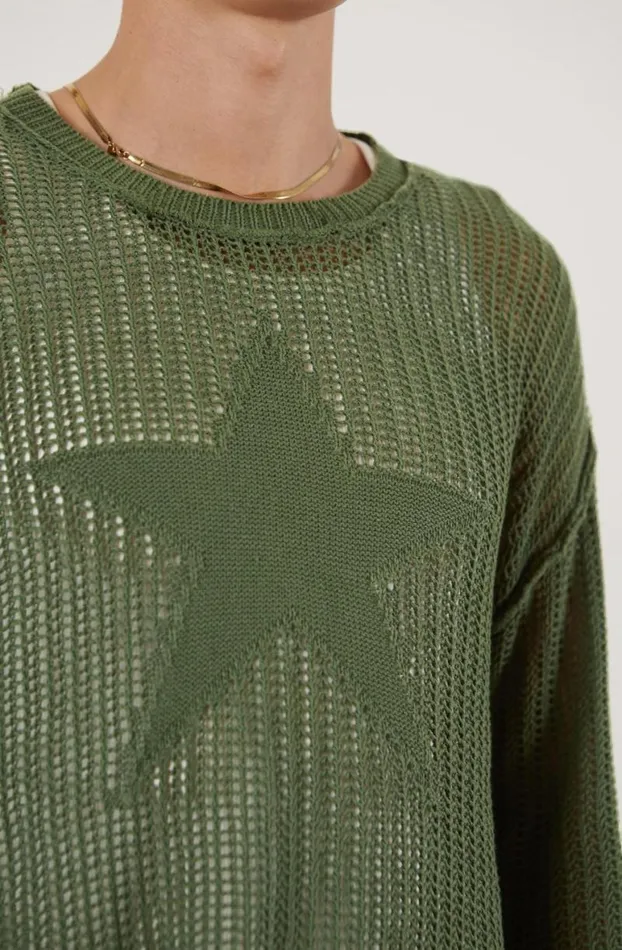 Knitwear Men Jaded London Green Nebula Jumper