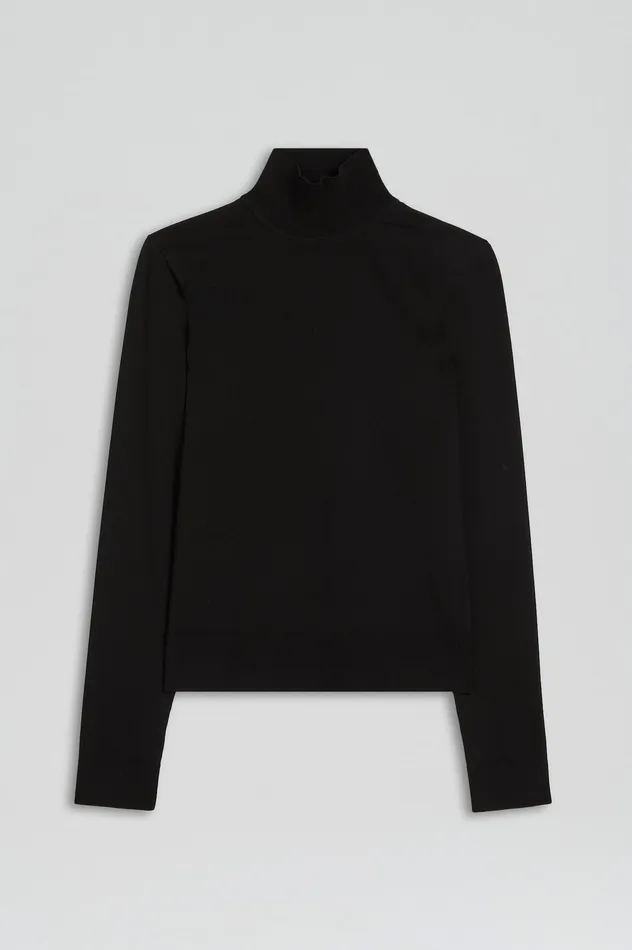 Knitwear Women Scanlan Theodore MICRO KNIT LONG SLEEVE SWEATER BLACK Knitwear Women Scanlan Theodore MICRO KNIT LONG SLEEVE SWEATER BLACK