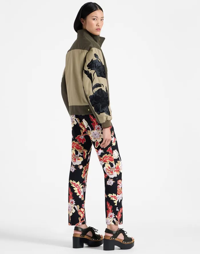 La Doublej 247 Pants Lark Black In Sable Satin Women Shorts and Pants