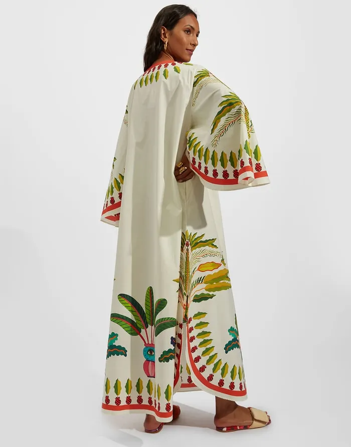 La Doublej Flying Dress Palme Place In Popeline Cotton Women Dresses