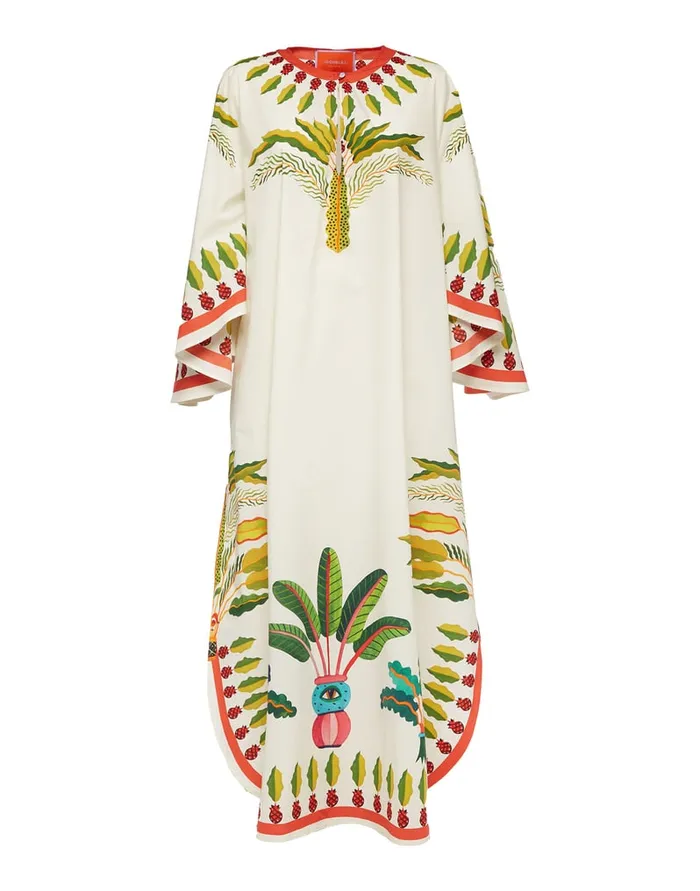 La Doublej Flying Dress Palme Place In Popeline Cotton Women Dresses
