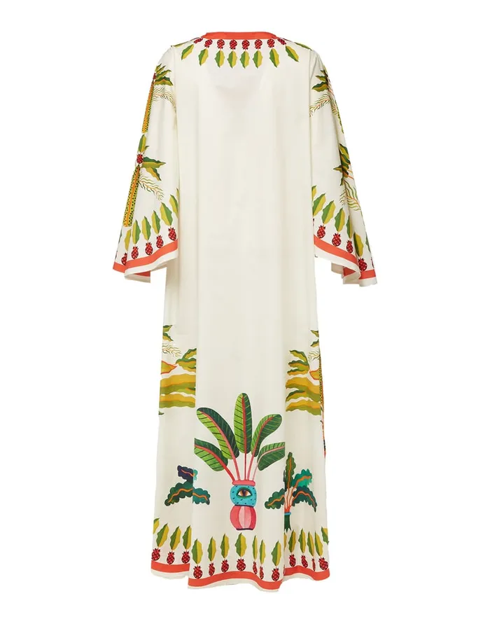 La Doublej Flying Dress Palme Place In Popeline Cotton Women Dresses