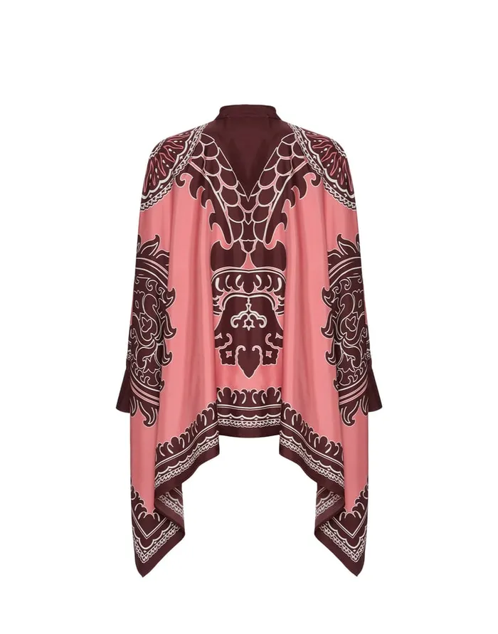 La Doublej Foulard Shirt Oltrarno Place Pink In Silk Twill Women Party Dressing