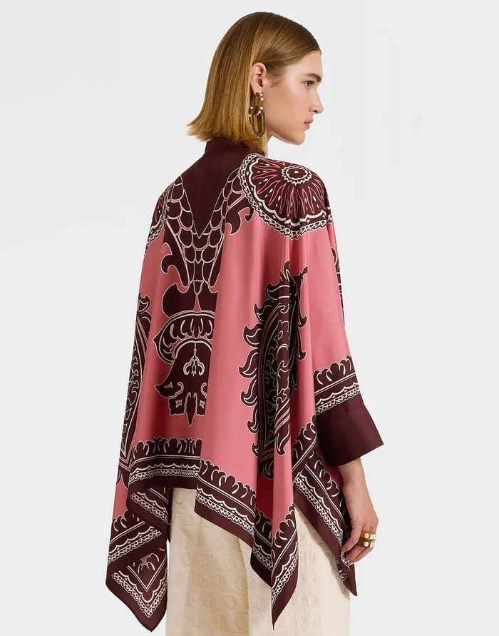 La Doublej Foulard Shirt Oltrarno Place Pink In Silk Twill Women Party Dressing