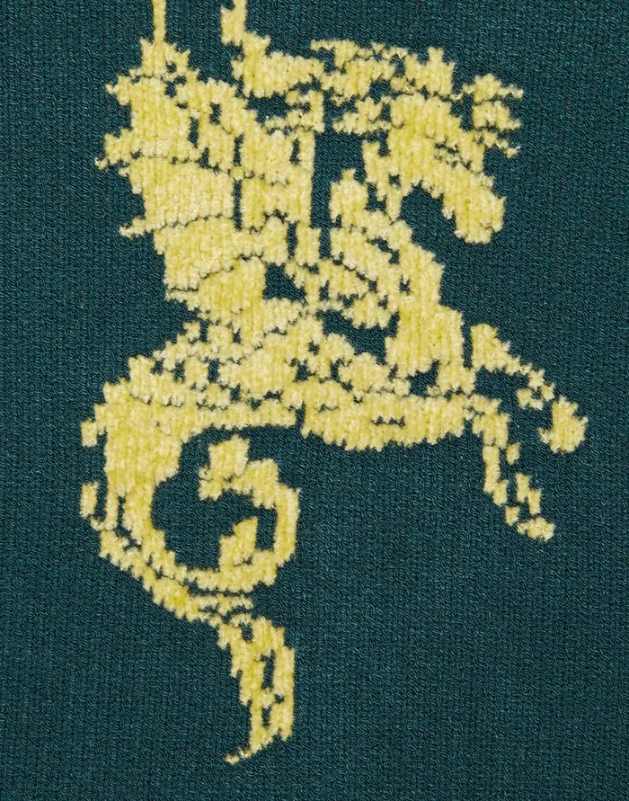 La Doublej Gryphos Sweater Dark Green In Fleece Jacquard Women Knitwear