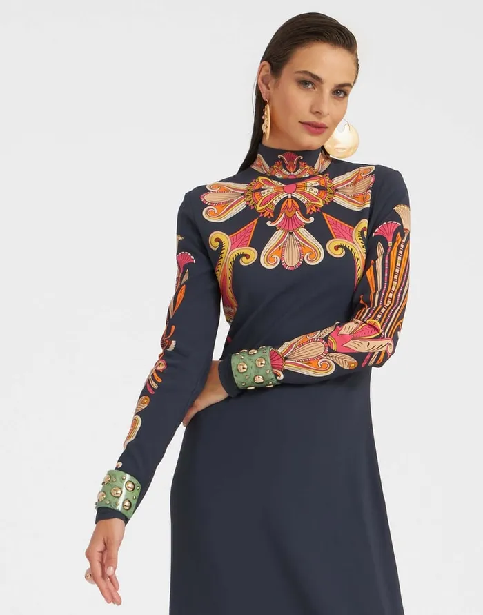 La Doublej Halle Dress Totem Place Blue In Envers Satin Women Dresses