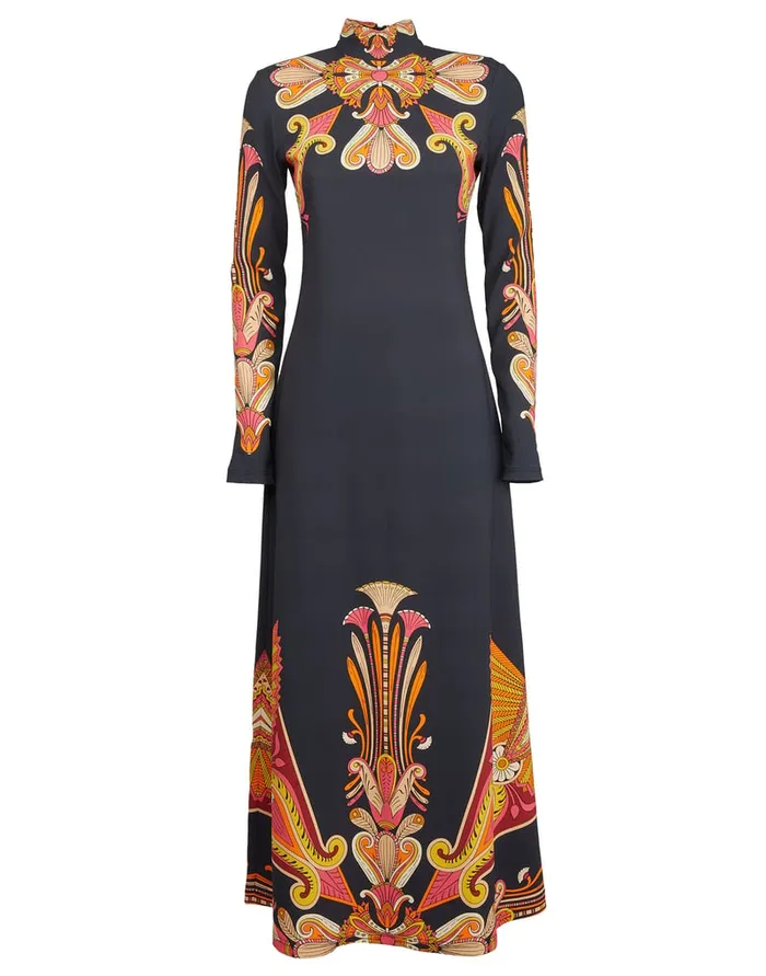 La Doublej Halle Dress Totem Place Blue In Envers Satin Women Dresses