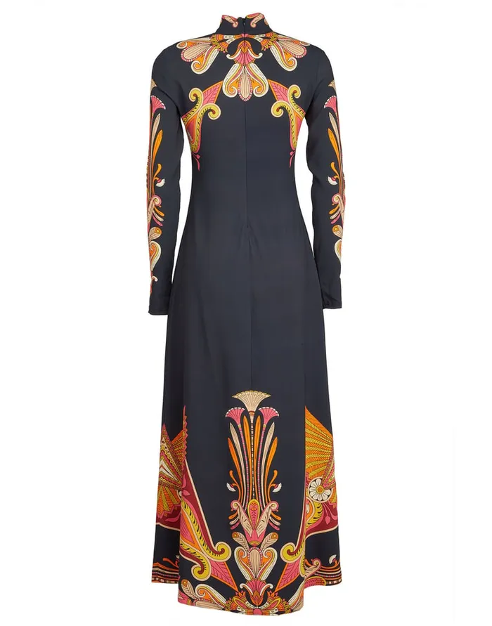 La Doublej Halle Dress Totem Place Blue In Envers Satin Women Dresses
