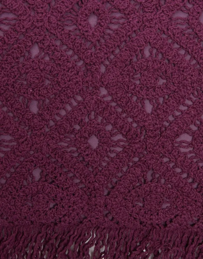 La Doublej Hand Pochette Plaza Purple In Macram Women Bags and Pochettes