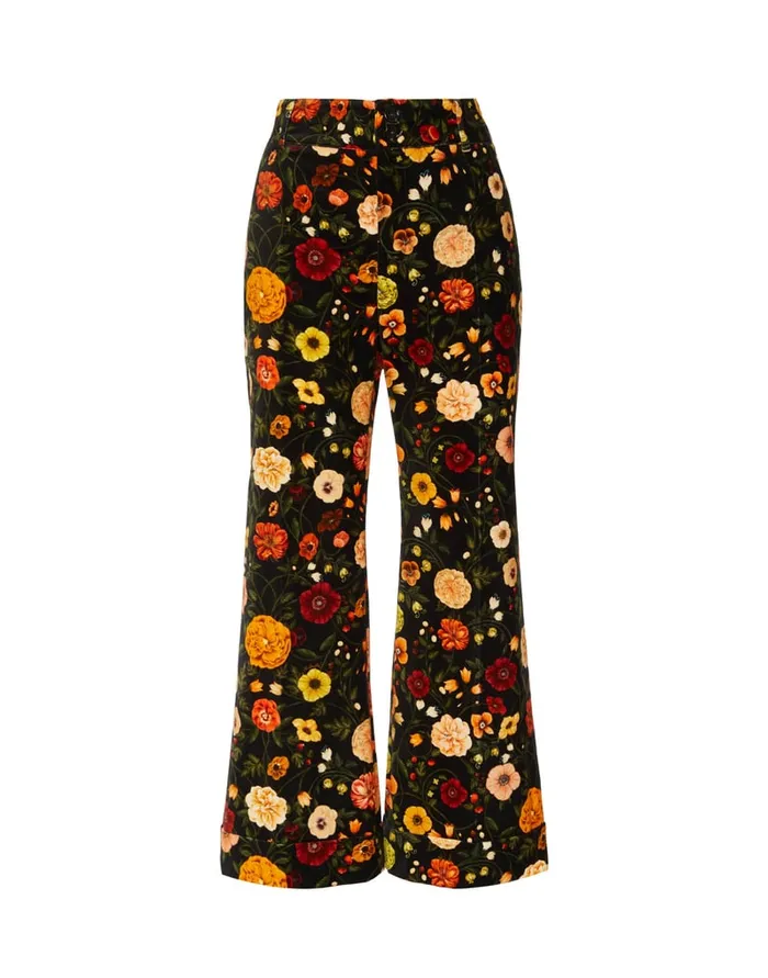 La Doublej Hendrix Pants Botticelli Black In Cotton Velvet Women Shorts and Pants