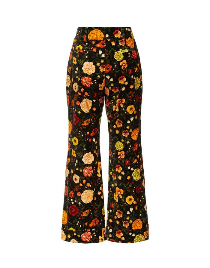La Doublej Hendrix Pants Botticelli Black In Cotton Velvet Women Shorts and Pants