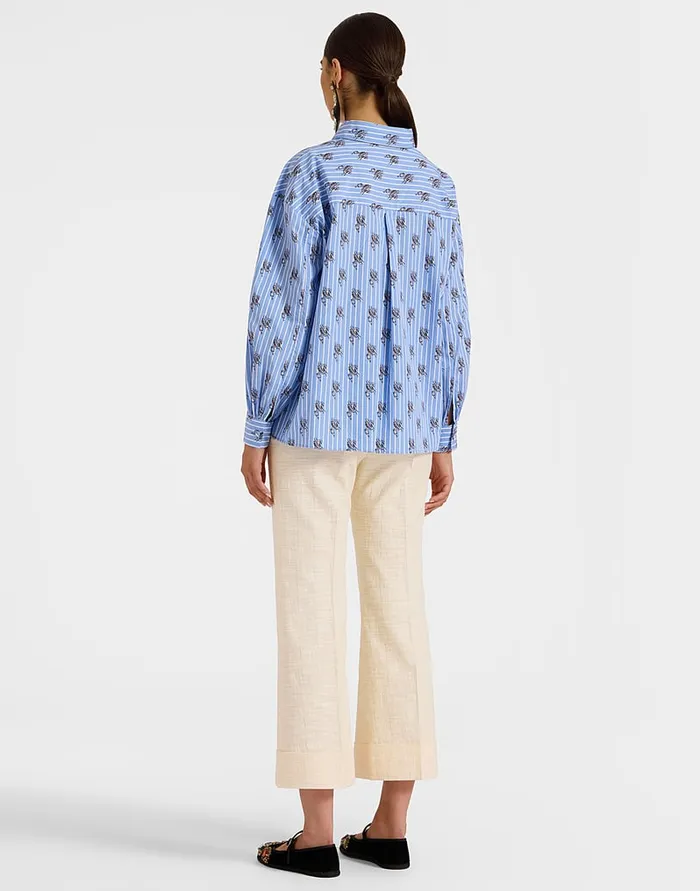 La Doublej Hendrix Pants Solid Cream In Shot Cotton Women Shorts and Pants