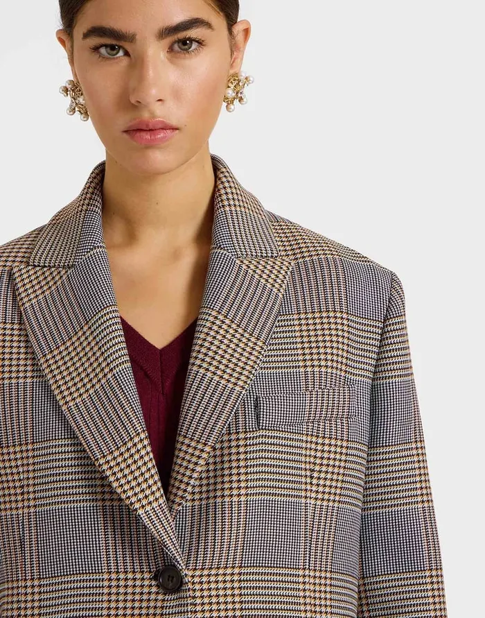 La Doublej Jones Jacket Moors Multicolor In Viscose Tailoring Women Outerwear