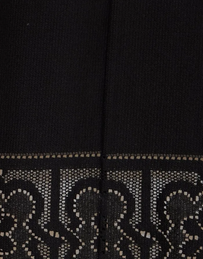La Doublej Lacey House TShirt Solid Black In Embroidered Cotton Women TShirts and Sweatshirts