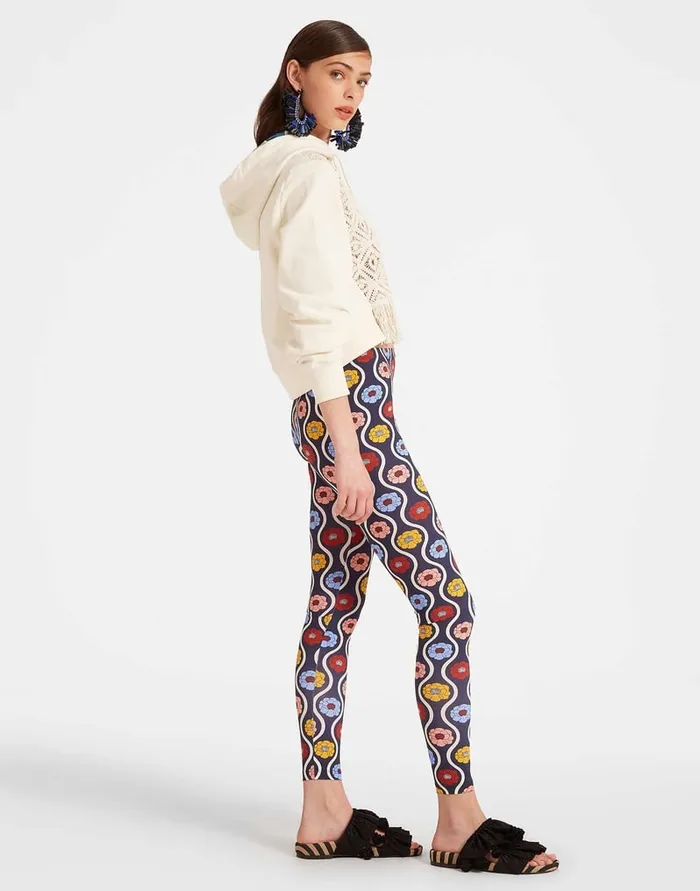 La Doublej Leggings Whitsun Mini Blue In Skinny Jersey Women Loungewear