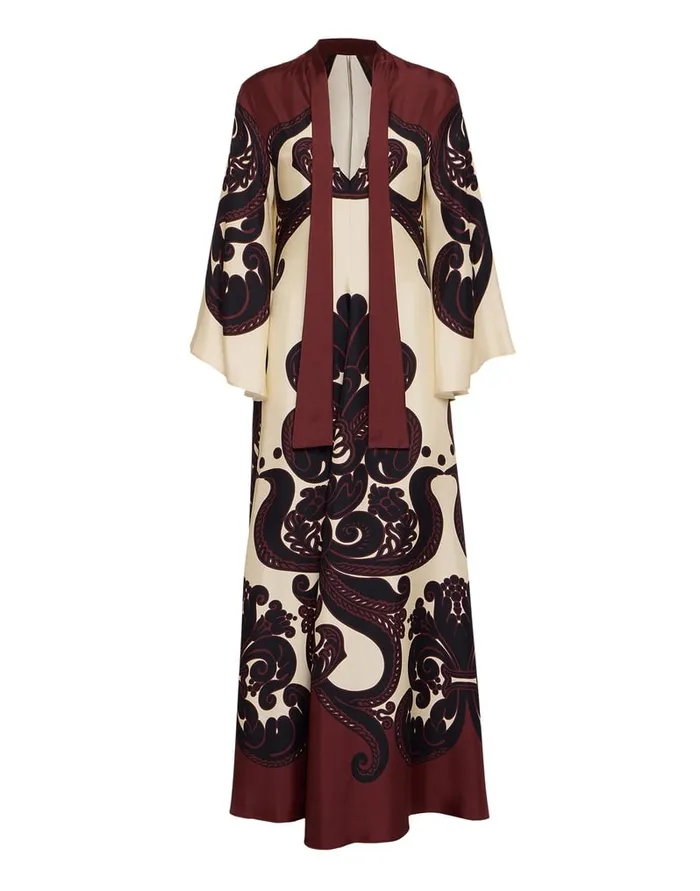 La Doublej Magnifico Dress Corsini Place Cream In Silk Twill Women Party Dressing