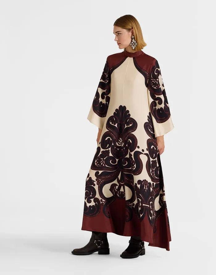 La Doublej Magnifico Dress Corsini Place Cream In Silk Twill Women Party Dressing