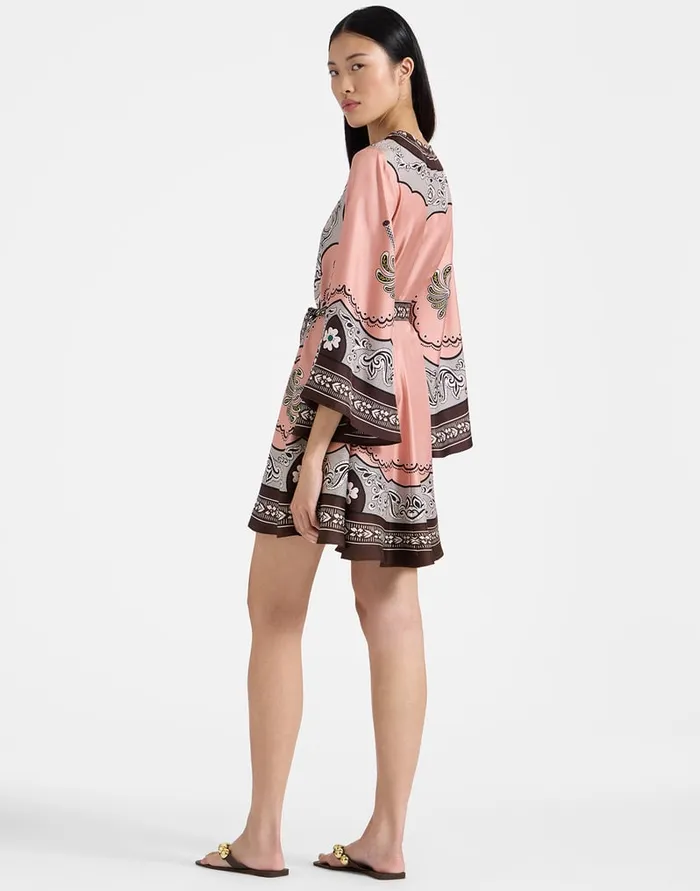La Doublej Mini Magnifico Dress Mirage Place Pink In Silk Twill Women Dresses