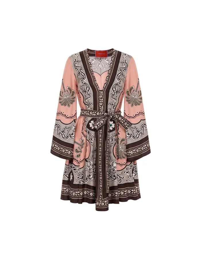 La Doublej Mini Magnifico Dress Mirage Place Pink In Silk Twill Women Dresses
