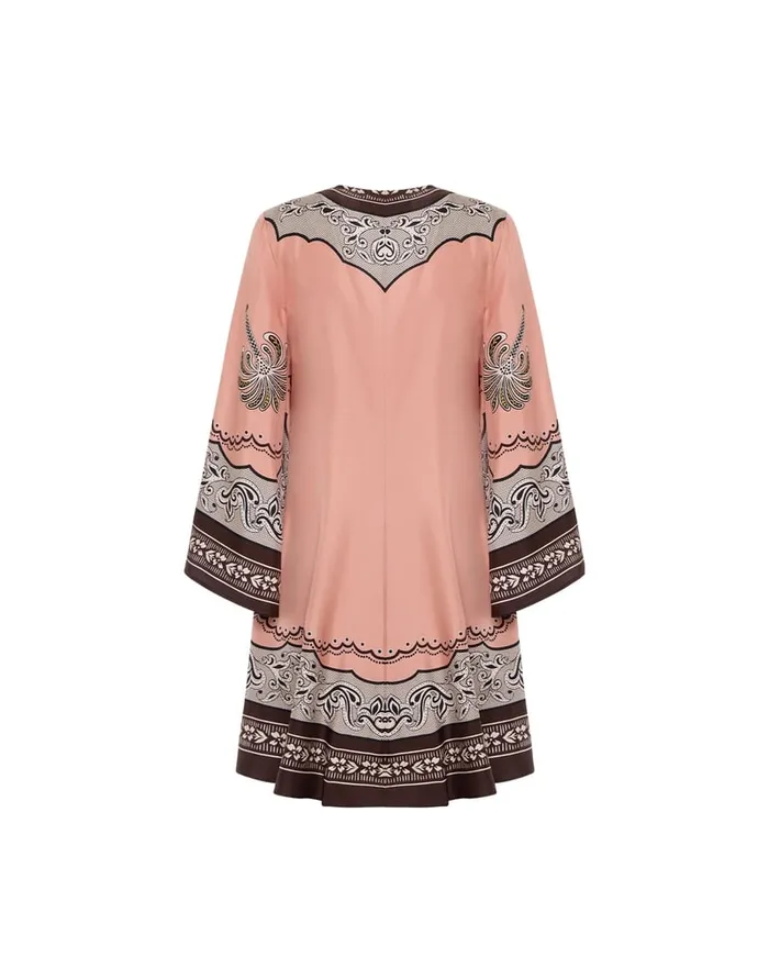 La Doublej Mini Magnifico Dress Mirage Place Pink In Silk Twill Women Dresses