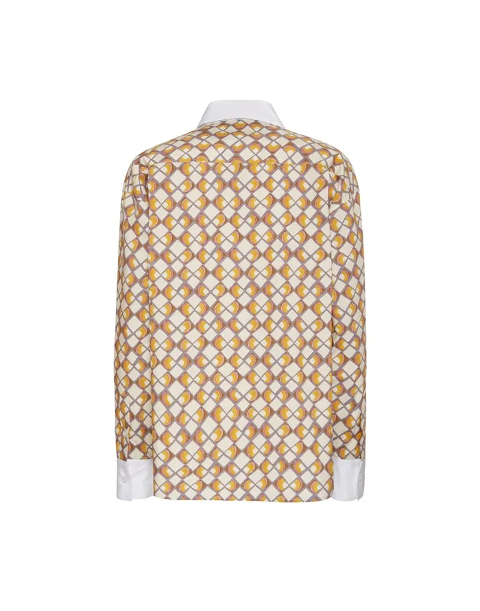 La Doublej Peggy Shirt HalfLight Micro Cream In Poplin Cotton Women Shirts and Tops
