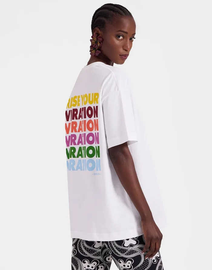 La Doublej Raise Your Vibration TShirt Solid Print In Jersey Women TShirts and Sweatshirts