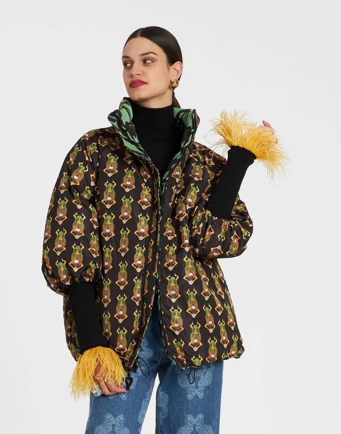 La Doublej St Moritz Jacket Papyrus Green In Light Faille Women Outerwear