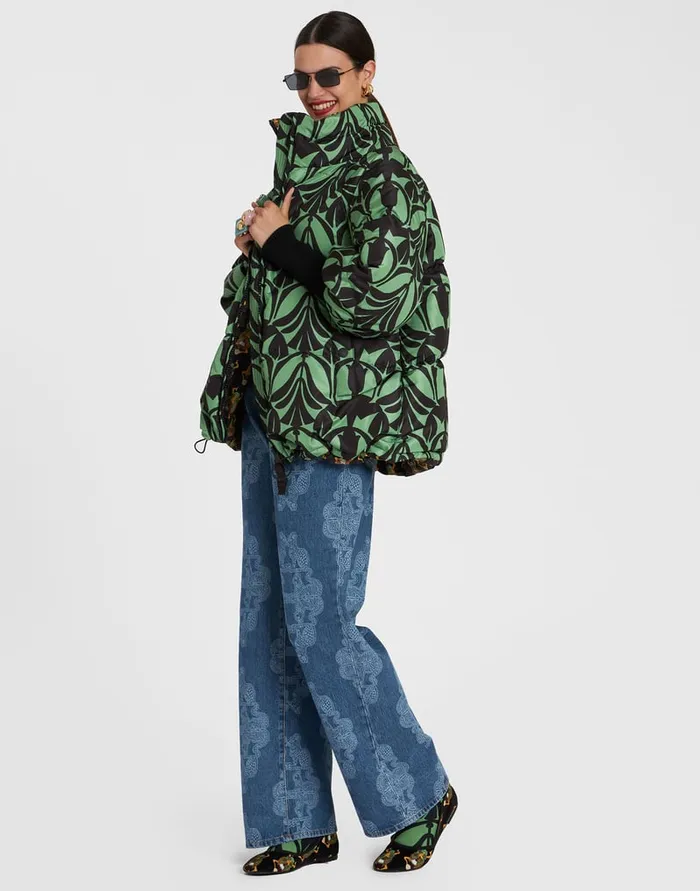 La Doublej St Moritz Jacket Papyrus Green In Light Faille Women Outerwear