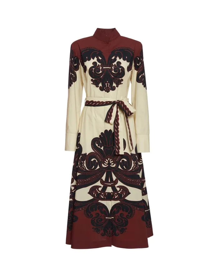 La Doublej Sundowner Dress Corsini Place Cream In Cotton Poplin Women Dresses