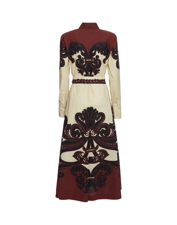 La Doublej Sundowner Dress Corsini Place Cream In Cotton Poplin Women Dresses