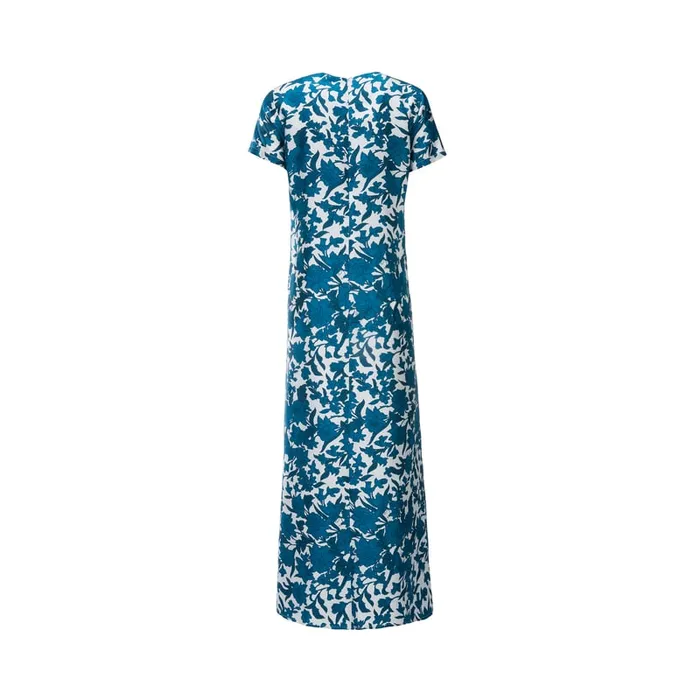 La Doublej Swing Dress Lilium Blu In Silk Women Dresses