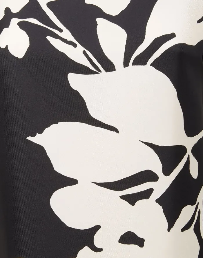 La Doublej Swing Dress With Feathers Winter Jasmine In Twill Silk Women Dresses