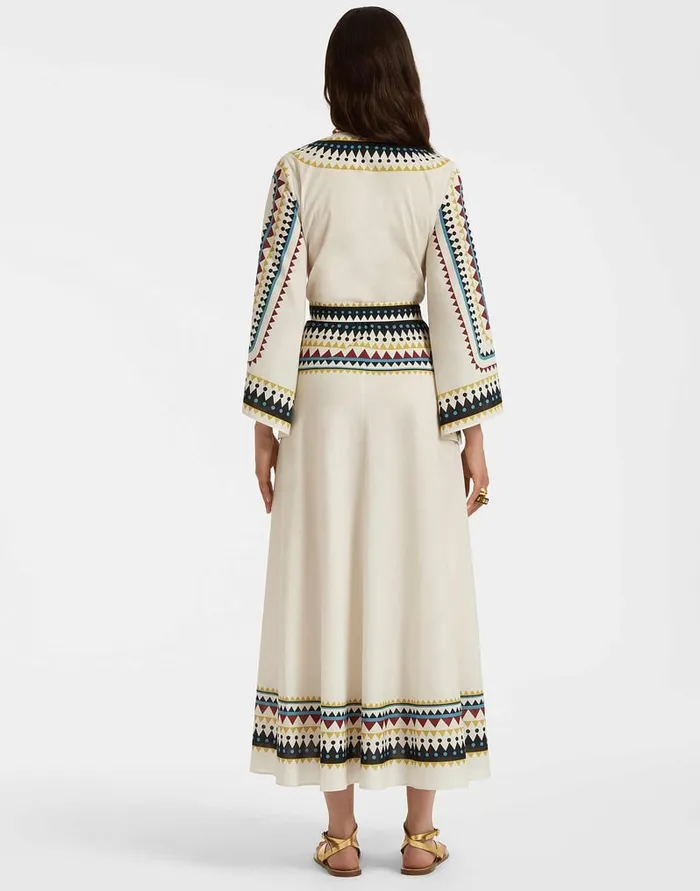 La Doublej The Wrap Dress Doric Place Cream In Cotton Voile Women Dresses