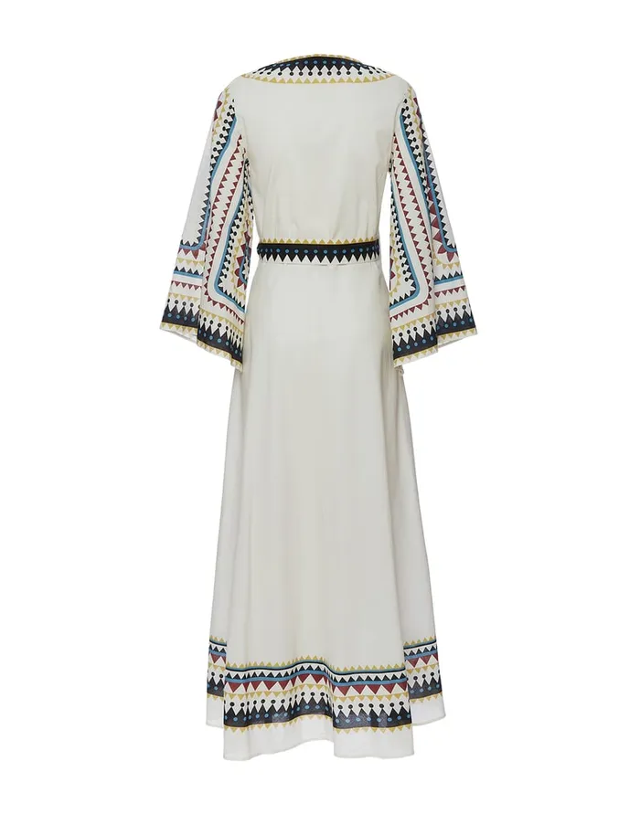 La Doublej The Wrap Dress Doric Place Cream In Cotton Voile Women Dresses