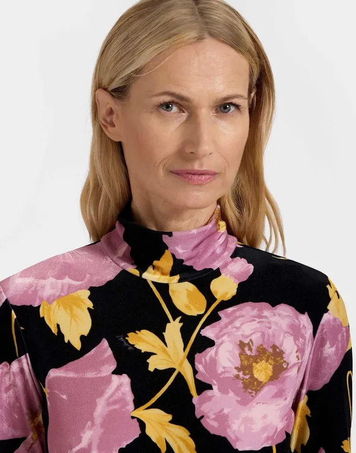 La Doublej Turtleneck Sylph Black In Velvet Stretch Women Shirts and Tops