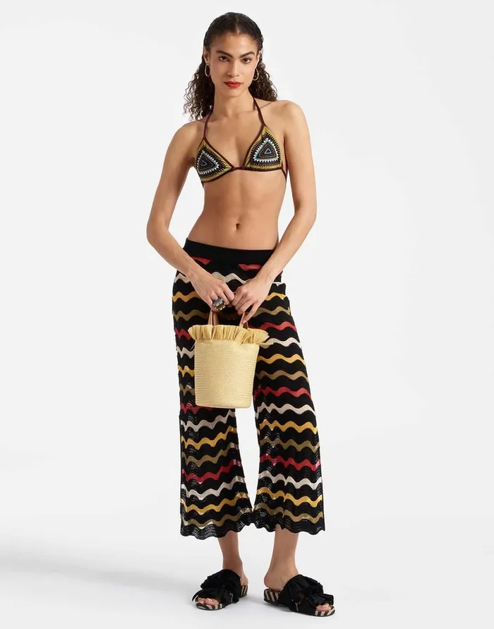 La Doublej Zephyr Pants Black In Lace Women Shorts and Pants