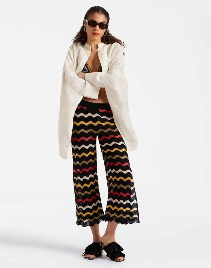 La Doublej Zephyr Pants Black In Lace Women Shorts and Pants