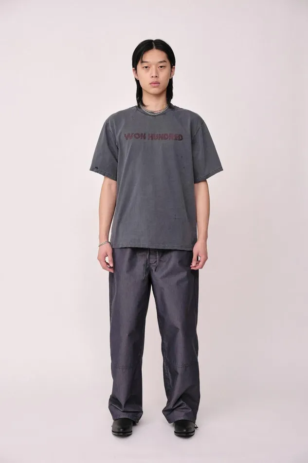 LA STAGGERED 8211 Washed Black WomenMen Won Hundred Tops and Tshirts
