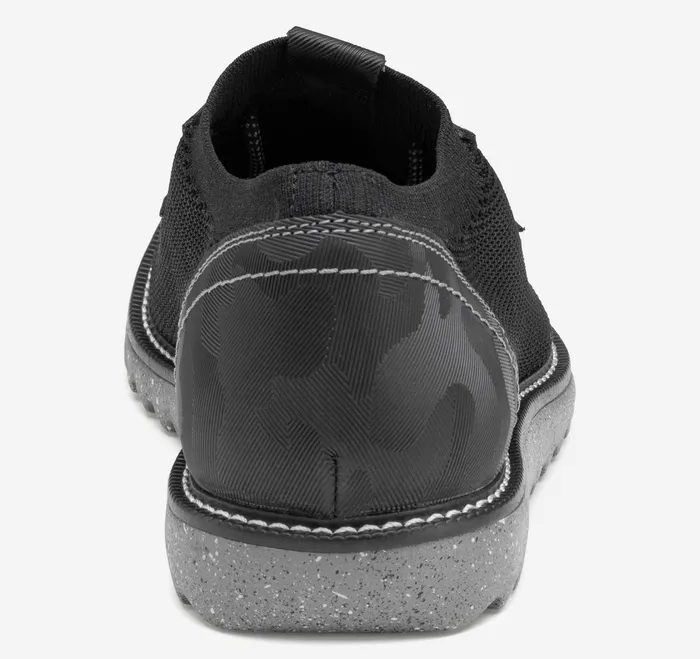 LaceUps Duncan Knit Plain Toe Black KnitCamoEmbossed Leather Johnston and Murphy Men