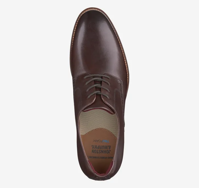 LaceUps Johnston and Murphy Men Conard 20 Plain Toe Mahogany Full Grain