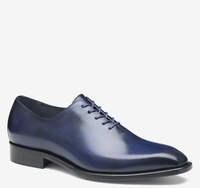 LaceUps Larson Plain Toe Navy Italian Calfskin Johnston and Murphy Men